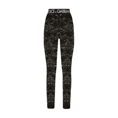 Dolce & Gabbana Lace Leggings In Black