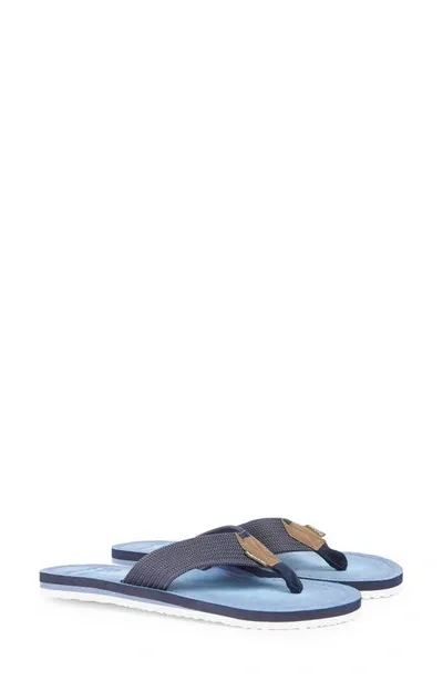 Barbour Toeman Flip Flop In Powder Blue