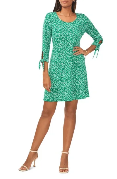 Chaus Floral Print Swing Dress In Luxe Green