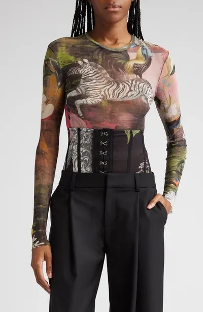 Monse Cropped-top Mit Grafischem Print In Print Multi