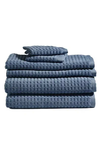 Dkny Quick Dry 6 Pieces Towel Set In Denim