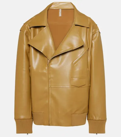 Norma Kamali Oversized Moto Jacket In Beige