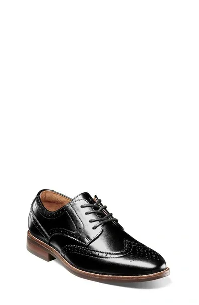 Florsheim Kids' Rucci Wingtip Blucher In Black