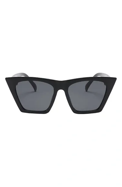 Fifth & Ninth Chicago 53mm Polarized Cat Eye Sunglasses In Black