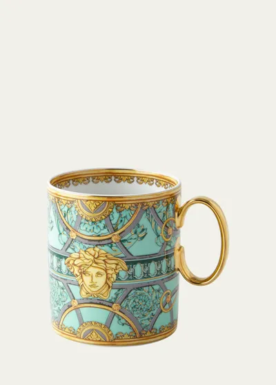 Versace La Scala Del Palazzo Mug In Green