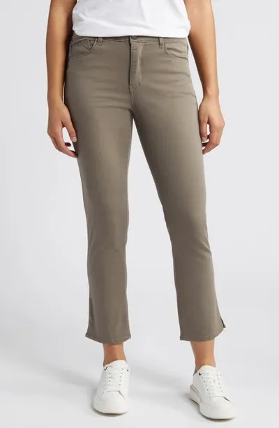 Wit & Wisdom 'ab'solution High Waist Slim Straight Ankle Pants In Brindle Olive