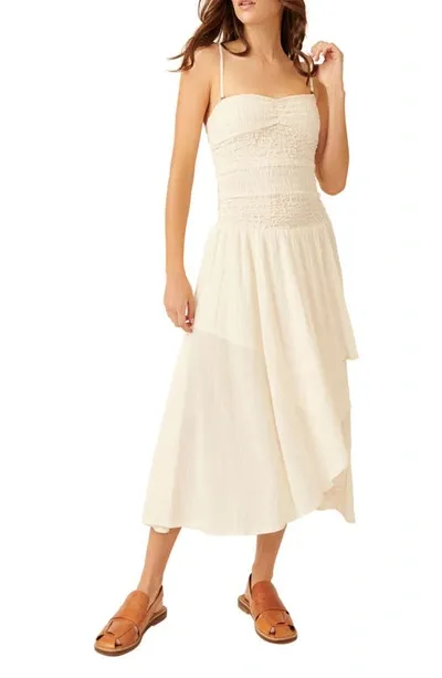 Free People Sparkling Moment Cotton Midi Sundress In Ivory