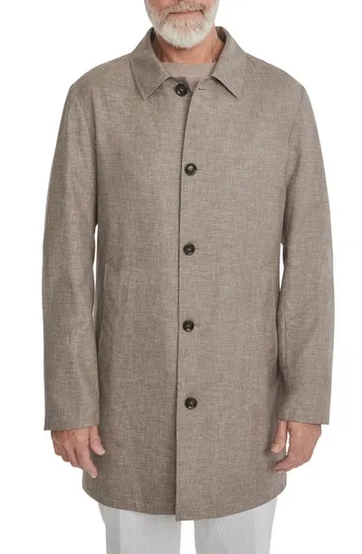 Jack Victor Hans Wool Raincoat In Tan