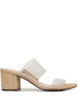 Schutz Pvc Strap Mules In Brown