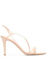 Gianvito Rossi Strappy Design Sandals In Neutrals