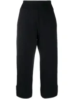 Stella Mccartney Cropped Virgin Wool Trousers In Blue