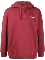 Vetements Chest Logo Hoodie In Red