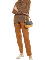 Gentryportofino Mélange Cotton-blend Sweater In Brown