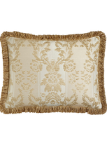 Austin Horn Collection Antoinette King Chenille Sham With Loop Fringe In French Vanilla