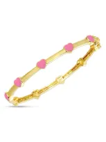 Lily Nily Kids' Heart Station Bangle In Pink