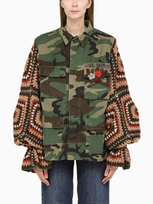 Tu Lizé Army Of Love Shirt Jacket In Green