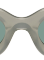 Mcq By Alexander Mcqueen Green Oval Sunglasses In Green-green-green