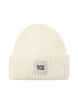 Ugg Logo Patch Beanie In White