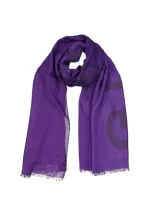 Givenchy Logo Scarf In Purple