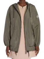 Moncler Melia Short Parka Jacket In Green