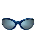 Balenciaga 77mm Oversized Geometric Sunglasses In Blue