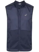 Asics Metarun Packable Zip-up Gilet In 400 Thunder Blue