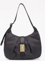 Borbonese Borsa Hobo S. Bags In Y66 Dark Black