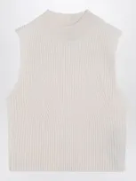 Calvin Klein Ribbed Waistcoat In White