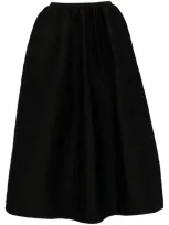 Caroline Hu Stitched Pattern Umbrella Skirt In Black