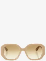 Chloé Chloè Logo Sunglasses In Neutral