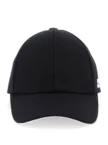 Courrèges Cotton Baseball Cap In Black