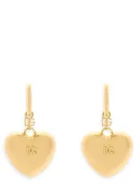 Dolce & Gabbana Heart Drop Earrings In Golden