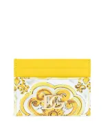 Dolce & Gabbana Majolica Printed Card Holder In Multi