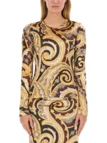 Etro Printed Chenille Top In Multi