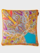 Etro Rajasthan Decorative Pillow, 18" Square In Mlt Green