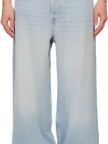 Ganni Blue Overdyed Izey Jeans In Tint Wash