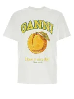 Ganni T-shirt-xs Nd  Female In White