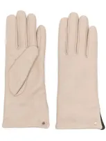 Gianni Chiarini Leather Gloves In Neutrals