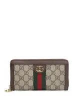 Gucci Ophidia Gg Zip Around Wallet In Multi