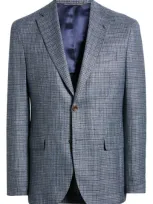 Jack Victor Midland Plaid Wool Blend Sport Coat In Blue