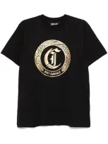 Just Cavalli Ghotic Logo-print T-shirt In Schwarz