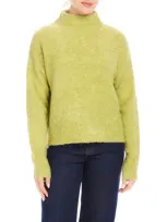 Karen Kane Funnel Neck Bouclé Sweater In Moss