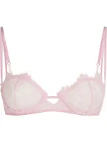 Kiki De Montparnasse Lace Jolie Balconette Bra In Pink