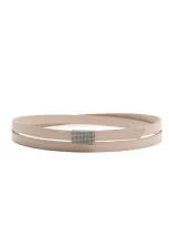 Lanvin Double Concerto Leather Belt For Women In Taupe