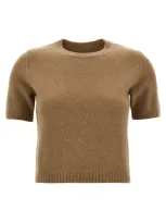 Maison Margiela Short Sleeve Sweater In Cream