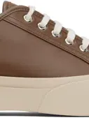 Marni Brown Nappa Leather Pablo Sneakers In 00m28 Cigar