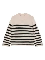 Molo Kids' Govina Intarsia-knit Jumper In Neutrals