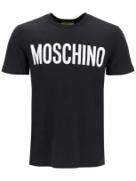 Moschino Logo Print T-shirt In Black