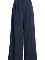 Open Edit Wide Leg Pants In Navy Blazer