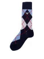 Prada Cotton Socks In Blue